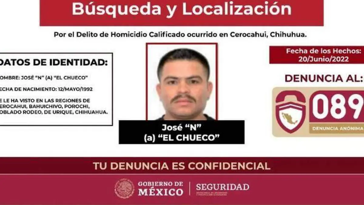 se busca el chueco